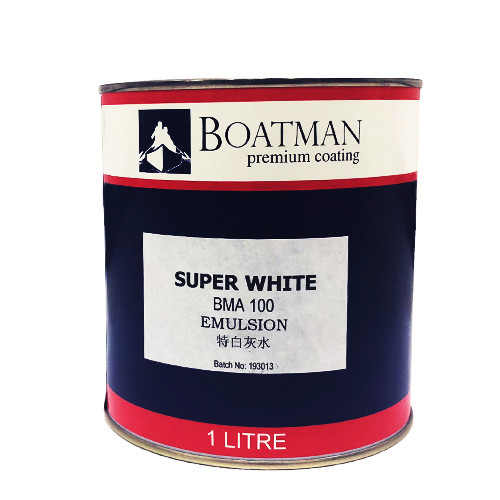 Boatman BSF101 Premium Emulsion Super White 1L (BMA 100) - Selffix Singapore